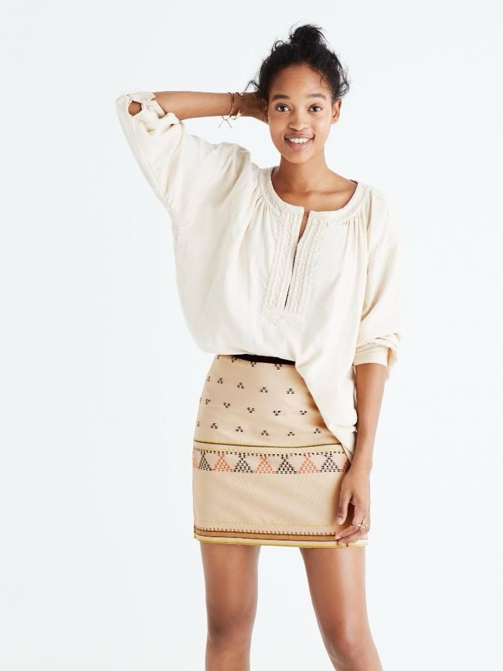 Madewell Gamine Mini Skirt in Triangle Jacquard size 8 NWT